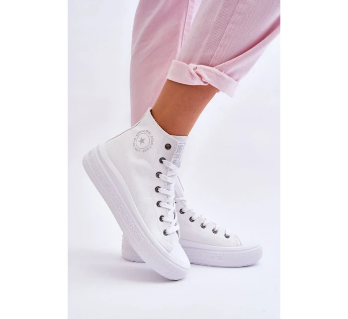 Dámské vysoké tenisky Big Star Bílé