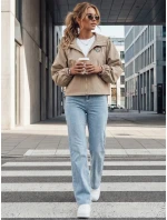 Dámska nadrozmerná bunda CATRAL tmavo béžová FashionStreet TY4190
