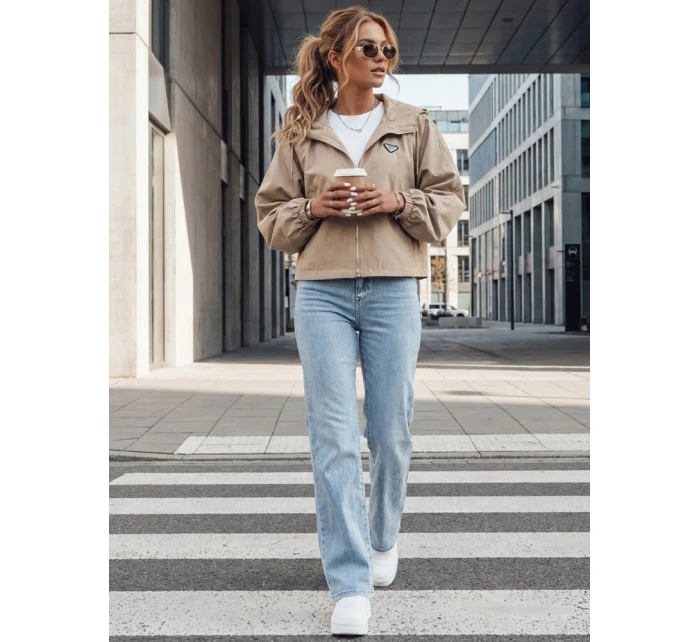 Dámska nadrozmerná bunda CATRAL tmavo béžová FashionStreet TY4190