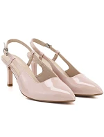 Lakované růžové lodičky bez podpatku Sergio model 22121914 - LEONE