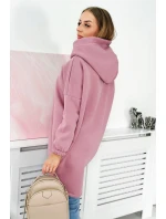 Krátka mikina na zips tmavoružová