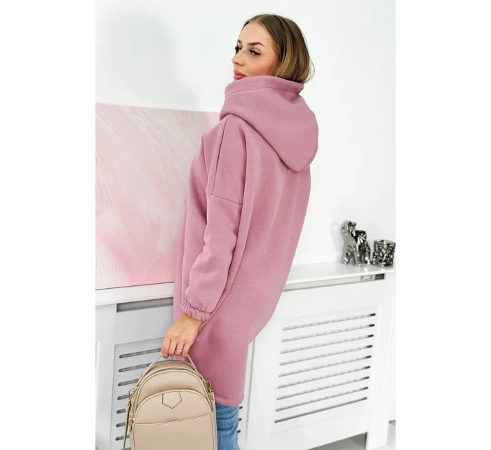 Krátka mikina na zips tmavoružová