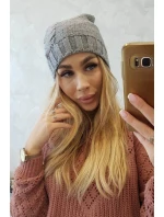 Fleecová čiapka Ula K271 sivá