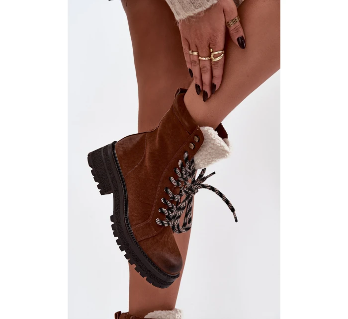 Dámské trekové boty z eko kůže Camel Bellora