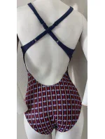 Dámske jednodielne plavky S43D tmavomodré - Self