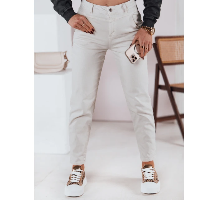 Dámské džínové kalhoty light beige Dstreet model 21983498 - FashionStreet