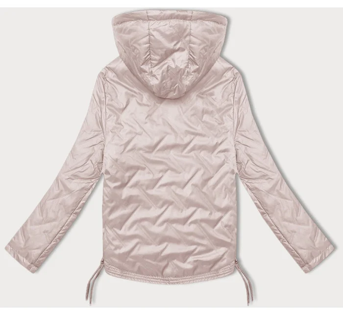 růžová dámská bunda se stahovacími boky model 20998775 - S'WEST