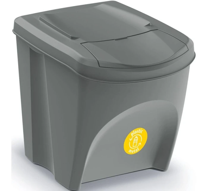 Odpadkové koše 25 l sortibox set4 ks sivý kameň detské