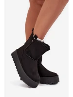 Dámské Sněhule Na Platformě S Kožíškem Černé model 21706845 - Boto Dámské Sněhule Na Platformě S Kožíškem Černé model 21706845 - Boto