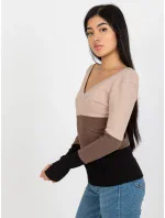 Blúzka RV BZ 8429.31P čierna a béžová