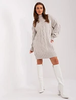 Dámske svetrové šaty 2367-1.35P svetlo béžové - Fprice