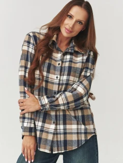 Košeľa s dlhým rukávom model 219732 Makadamia