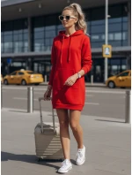 Dámská dlouhá mikina oversize červená Dstreet model 21964028 - FashionStreet