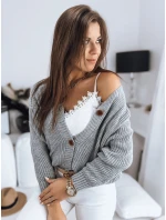 Dámský svetr světle šedý Dstreet model 21966998 - FashionStreet Dámský svetr světle šedý Dstreet model 21966998 - FashionStreet