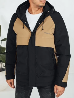 Pánska zimná bunda s kapucňou FashionStreet camel TX5041