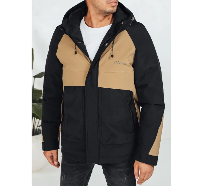 Pánská zimní bunda s kapucí v barvě camel Dstreet model 21991402 - FashionStreet