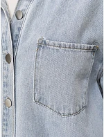 Dámska džínsová košeľová bunda modrá FashionStreet TY5680