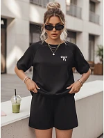Dámský letní motýlí komplet z měkké viskózy černý FashionStreet AY1189 Dámský letní motýlí komplet z měkké viskózy černý FashionStreet AY1189