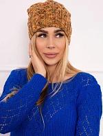 Fleecová čiapka Roksana K209 hnedá