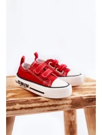Dětské látkové tenisky se suchým zipem BIG STAR model 21594932 Červená - Big Star Shoes Dětské látkové tenisky se suchým zipem BIG STAR model 21594932 Červená - Big Star Shoes