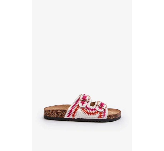 Dámské pantofle s korkovou podrážkou, bílá Fannea Dámské pantofle s korkovou podrážkou, bílá Fannea