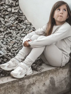 Detská športová obuv na suchý zips, Beige Rulagia