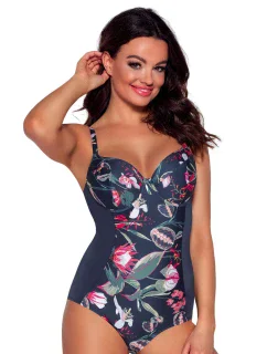 PLAVKY SKJ 47 NAVY FLOWERS