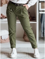 Dámské kalhoty chinos s páskem khaki Dstreet model 21986456 - FashionStreet Dámské kalhoty chinos s páskem khaki Dstreet model 21986456 - FashionStreet
