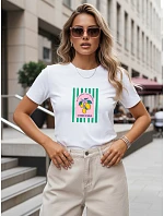 Tshirt damski z nadrukiem biały model 22277231 - FashionStreet Tshirt damski z nadrukiem biały model 22277231 - FashionStreet