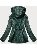 Dámska prešívaná bunda v fľaškovo zelenej farbe (BR0121)