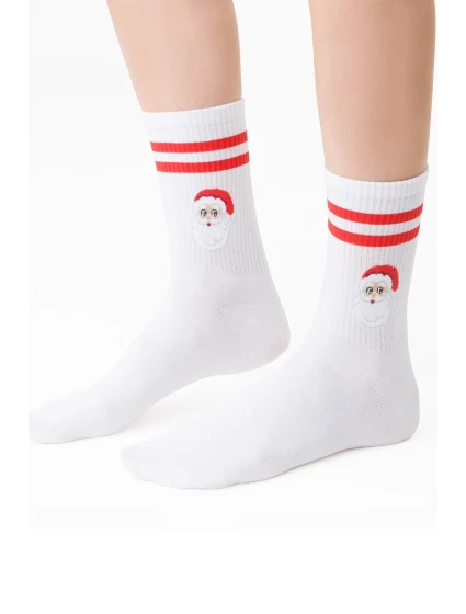 Steven Veselé Vianoce 136 farba:biela- Santa Claus