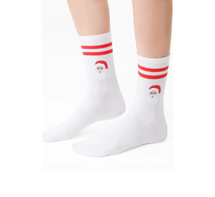 Steven Veselé Vianoce 136 farba:biela- Santa Claus