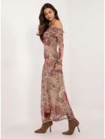 Šaty DHJ SK 18702 1.13P béžové Šaty DHJ SK 18702 1.13P béžové