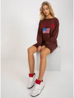 Mikina VI BL 3192.23P tmavo hnedá