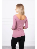 Halenka s kulatým výstřihem tmavě růžová Halenka s kulatým výstřihem tmavě růžová