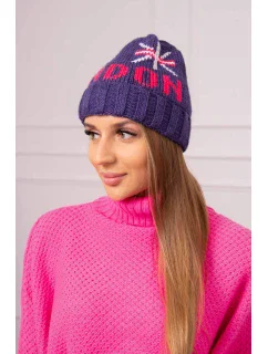 Dámská čepice London model 18752259 tmavě fialová - K-Fashion