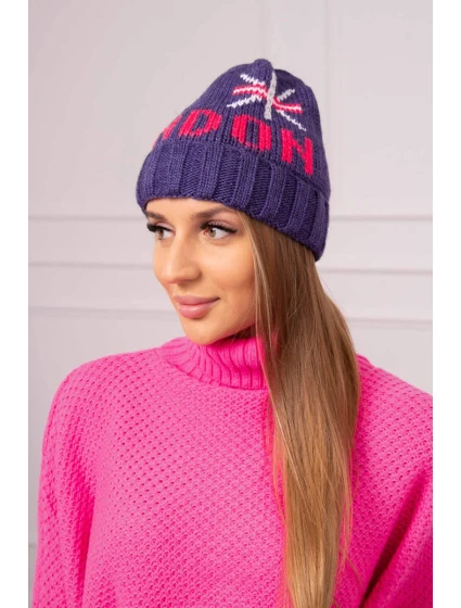 Dámská čepice London model 18752259 tmavě fialová - K-Fashion