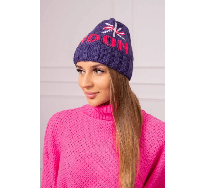 Dámská čepice London model 18752259 tmavě fialová - K-Fashion