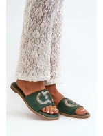 Dámské Ploché Žabky S Zelené model 21664504 - S.Barski Dámské Ploché Žabky S Zelené model 21664504 - S.Barski