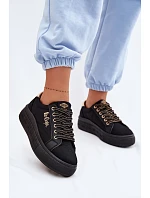 Dámské tenisky na platformě Lee Cooper LCW-26-44-4476 Černé