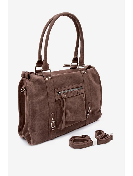 Velká taška z imitace semiše Taupe model 22220945 - Flora&Co Velká taška z imitace semiše Taupe model 22220945 - Flora&Co