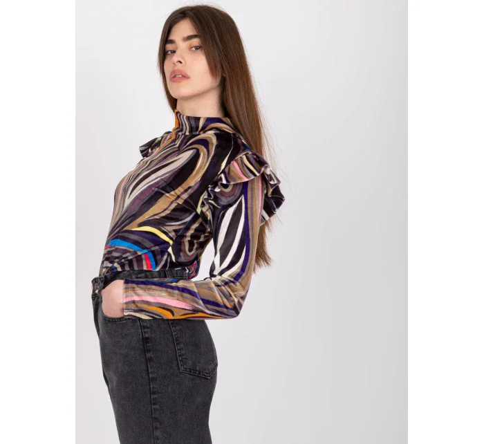 Blúzka DHJ BZ 6533C.90 čierna a béžová Blúzka DHJ BZ 6533C.90 čierna a béžová