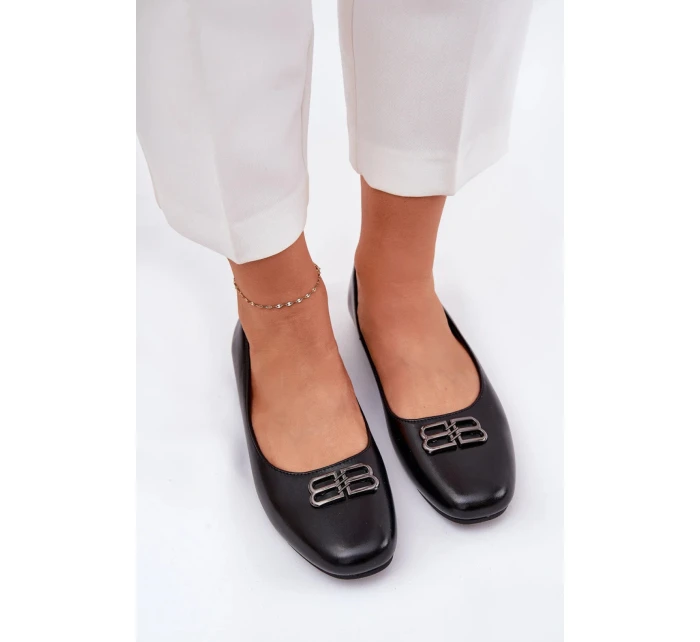 Dámske baleríny 62206 Čierna - VINCEZA