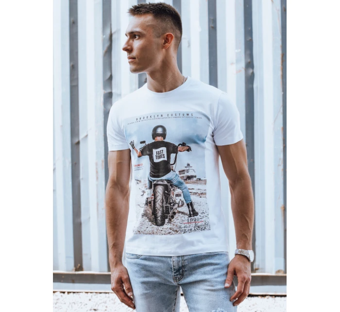 Pánské bílé tričko Dstreet model 21975909 - FashionStreet Pánské bílé tričko Dstreet model 21975909 - FashionStreet