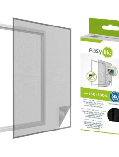 MOSKYTIÉRA NA OKNO 150X180 ČIERNY POLYESTER + PÁSIK NA SUCHÝ ZIPS