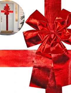 Záves na dvere 33x42 cm červená stuha