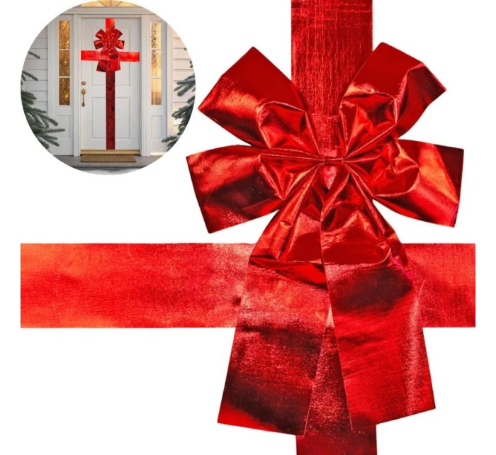 Záves na dvere 33x42 cm červená stuha