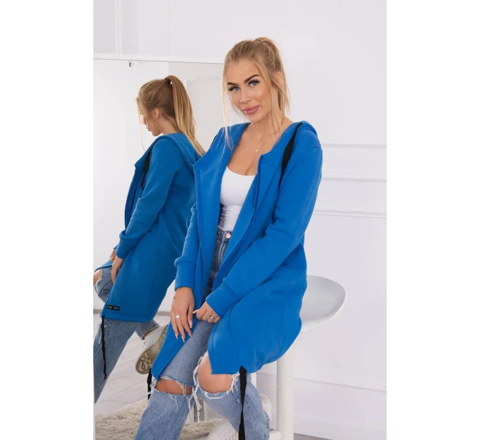 model 18748942 modrá zateplená bunda s kapucí - K-Fashion model 18748942 modrá zateplená bunda s kapucí - K-Fashion