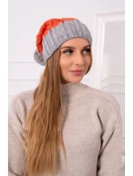 Milano fleecová čiapka K203 červená+sivá Milano fleecová čiapka K203 červená+sivá