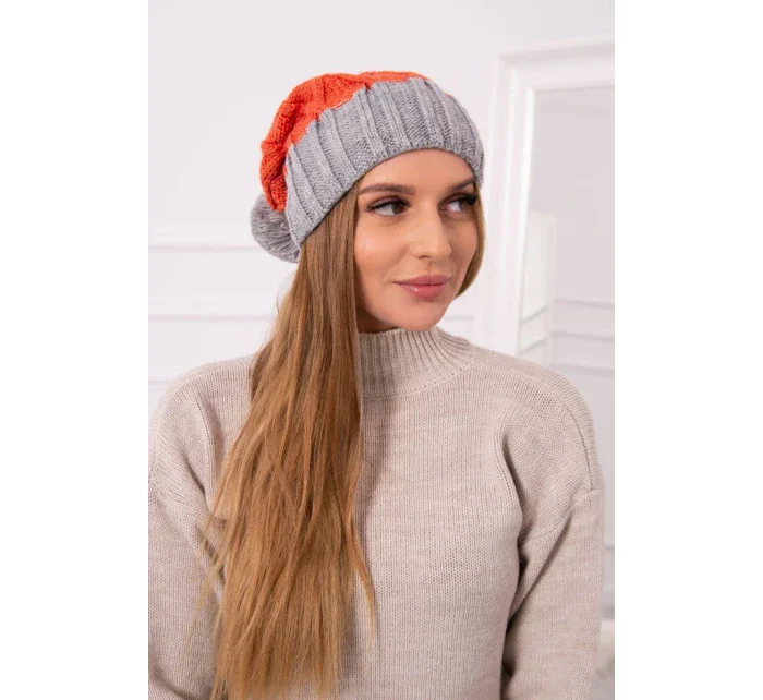 Milano fleecová čiapka K203 červená+sivá Milano fleecová čiapka K203 červená+sivá